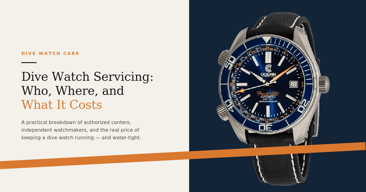 Dive Watch Servicing: Who, Where, and What It Costs