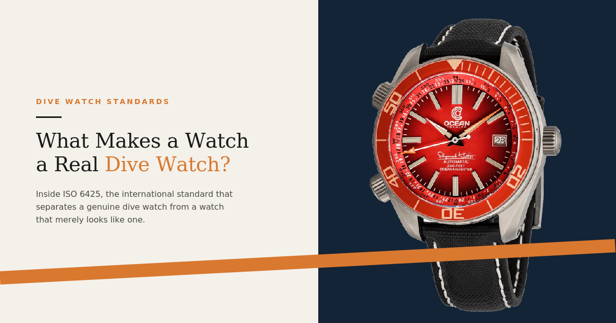 What Makes a Watch a Real Dive Watch? (ISO 6425 Explained)