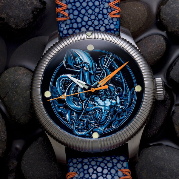 Ocean Crawler Kraken Vs Neptune - Ceramic-Enamel Dial - LE – Ocean