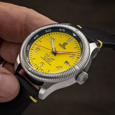 Ocean Crawler Champion Diver - Yellow - Sample - Ocean Crawler Watch Co.