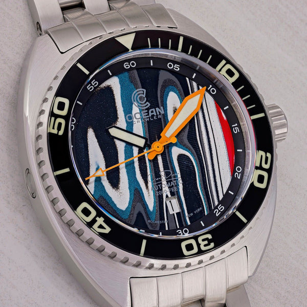 Ocean Crawler Core Diver - Fordite - Unique piece - Mystery dial