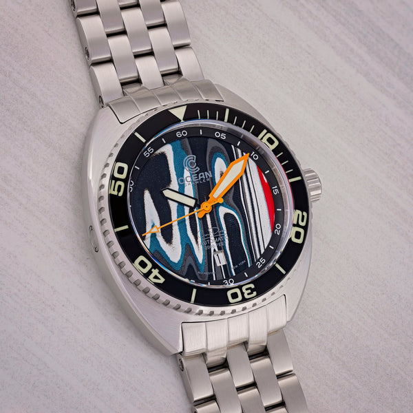 Ocean Crawler Core Diver - Fordite - Unique piece - Mystery dial