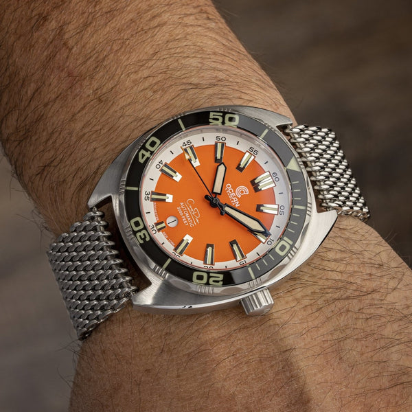Ocean Crawler Core Diver V3 - Orange Dial – Ocean Crawler Watch Co.
