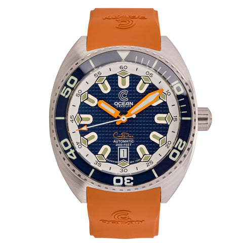 Ocean Crawler Core Diver - Tapisserie dial - Blue - Ocean Crawler Watch Co.