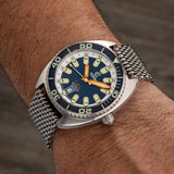 Ocean Crawler Core Diver - Tapisserie dial - Blue - Ocean Crawler Watch Co.