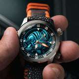 Ocean Crawler Piranha - Blue/Orange - Prototype - Ocean Crawler Watch Co.