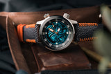 Ocean Crawler Piranha - Blue/Orange - Prototype - Ocean Crawler Watch Co.