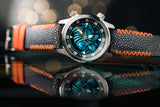 Ocean Crawler Piranha - Blue/Orange - Prototype - Ocean Crawler Watch Co.