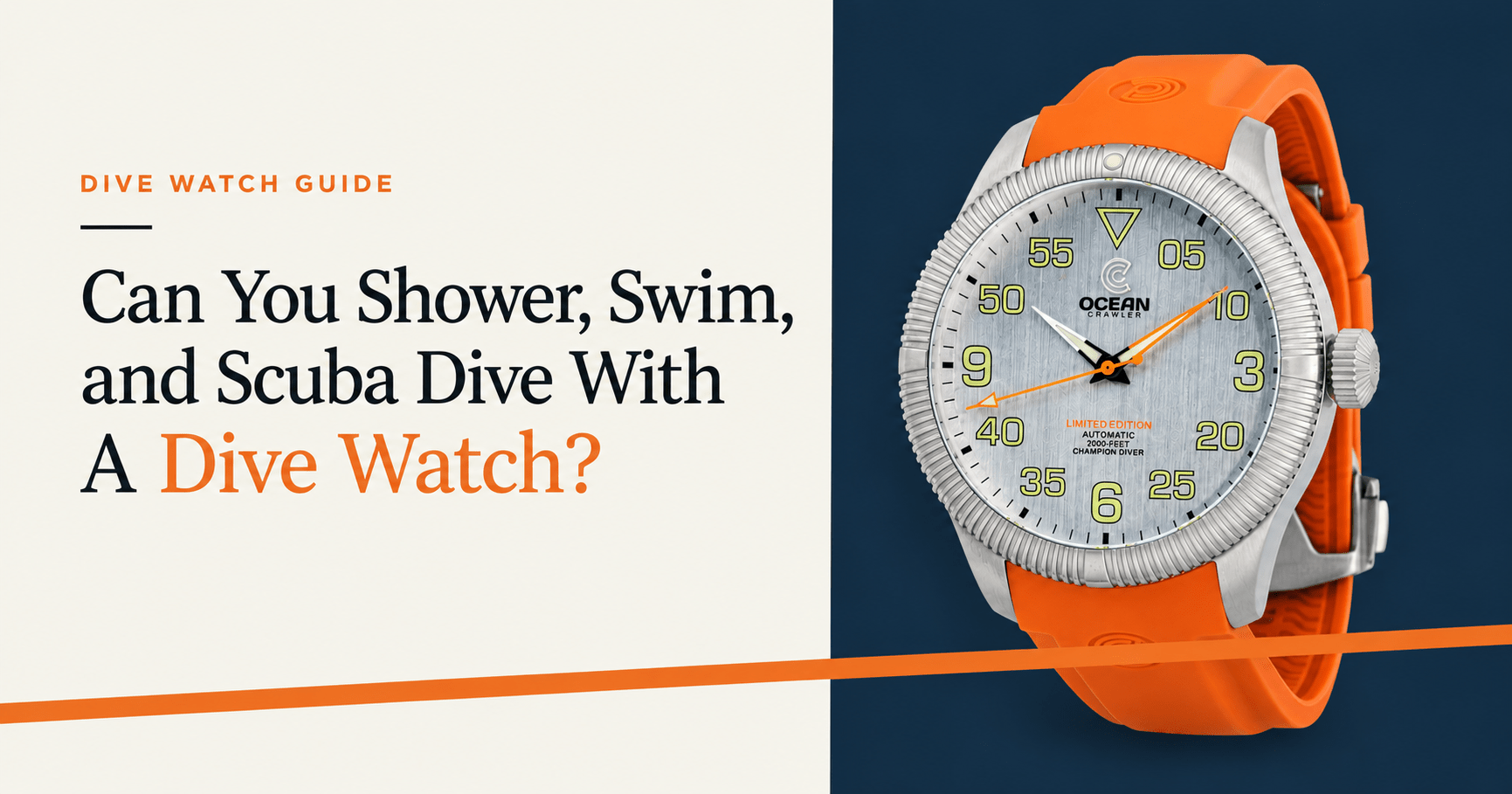 Can You Shower, Swim, and Scuba Dive With A Dive Watch?