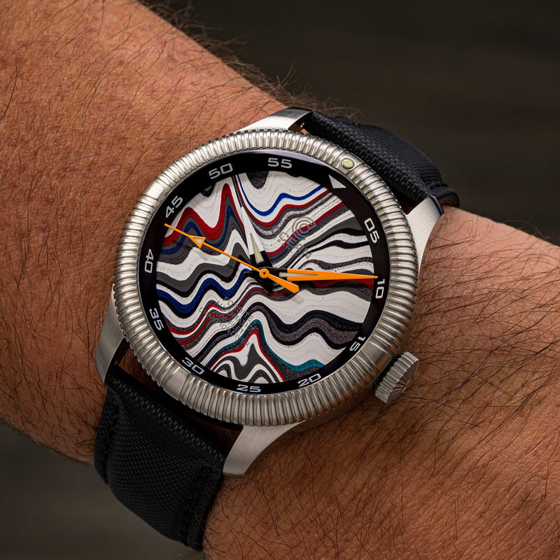 Champion Diver - Fordite - Unique Piece - American Grit - Ocean Crawler Watch Co.