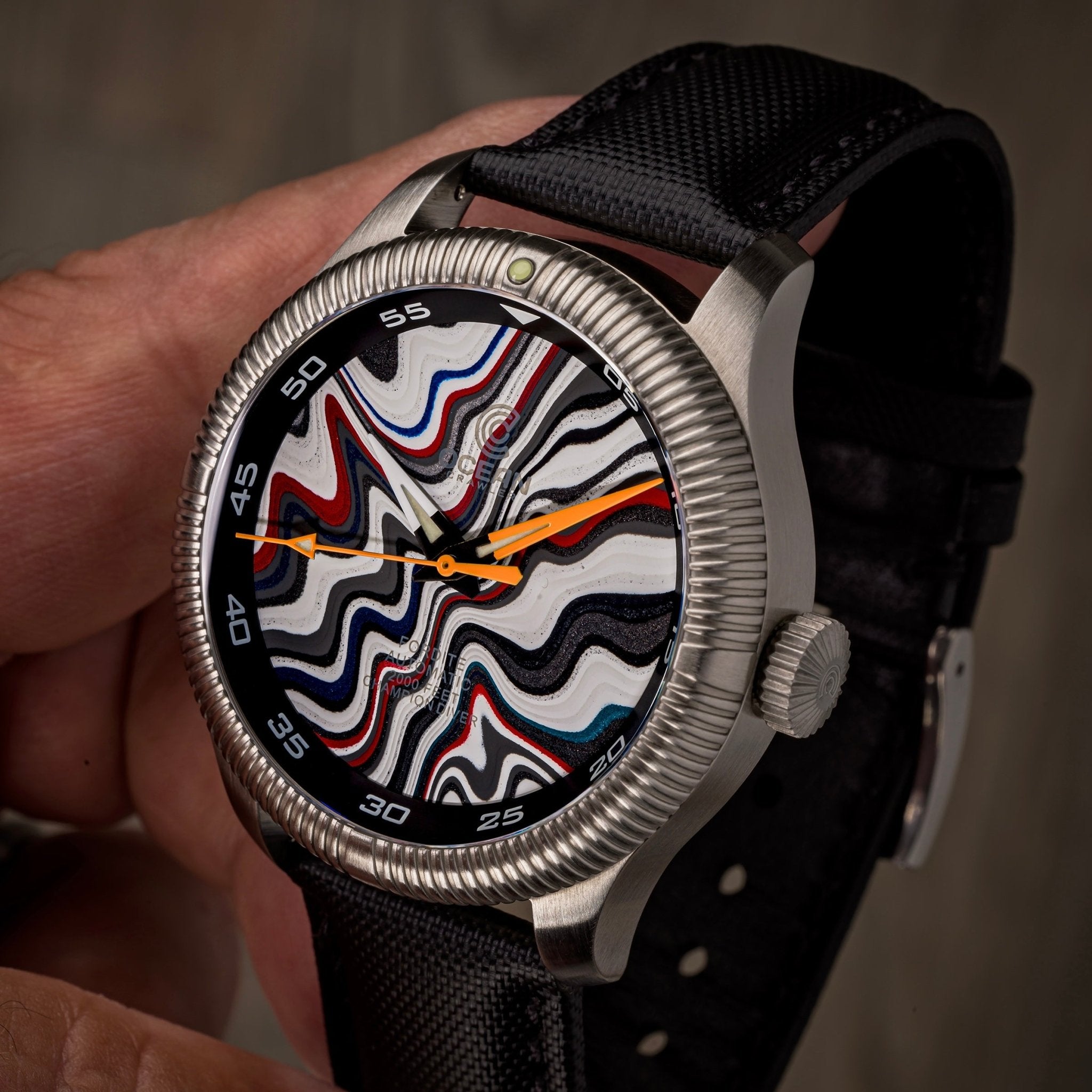 Champion Diver - Fordite - Unique Piece - American Grit - Ocean Crawler Watch Co.