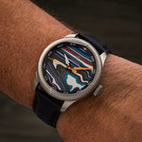 Champion Diver - Fordite - Unique Piece - Color Forge - Ocean Crawler Watch Co.