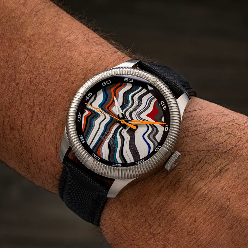 Champion Diver - Fordite - Unique Piece - Drive - In Dream - Ocean Crawler Watch Co.