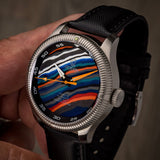 Champion Diver - Fordite - Unique Piece - Factory Phantom - Ocean Crawler Watch Co.