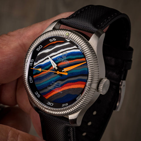 Champion Diver - Fordite - Unique Piece - Factory Phantom - Ocean Crawler Watch Co.
