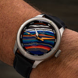 Champion Diver - Fordite - Unique Piece - Factory Phantom - Ocean Crawler Watch Co.