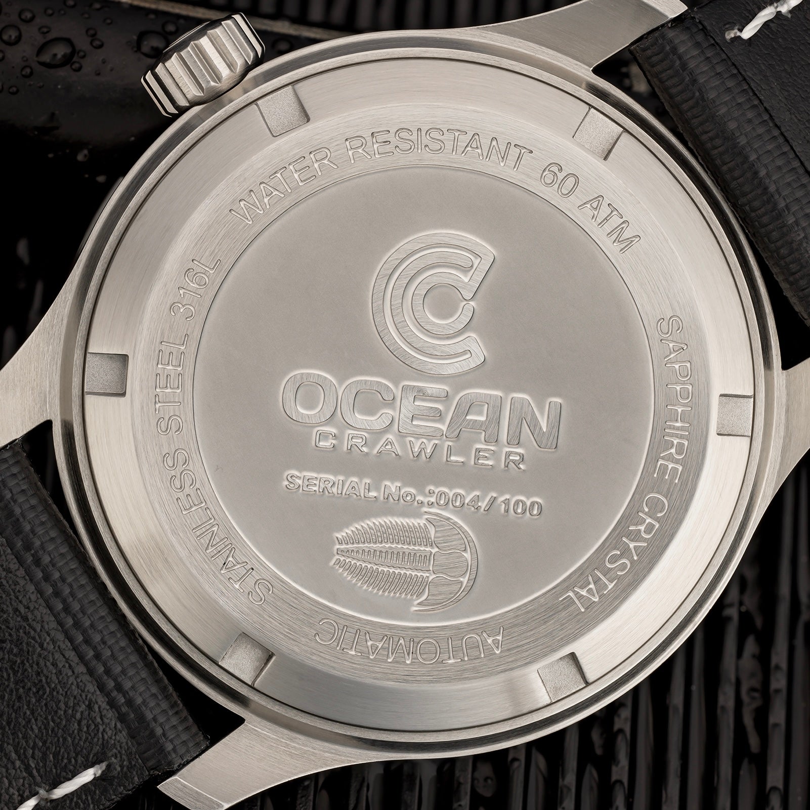Champion Diver - Fordite - Unique Piece - Paintstorm - Ocean Crawler Watch Co.