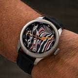 Champion Diver - Fordite - Unique Piece - Paintstorm - Ocean Crawler Watch Co.