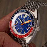 Core Diver GMT – Swiss Automatic - Red/Blue - Ocean Crawler Watch Co.