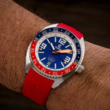 Core Diver GMT – Swiss Automatic - Red/Blue - Ocean Crawler Watch Co.