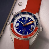 Core Diver GMT – Swiss Automatic - Red/Blue - Ocean Crawler Watch Co.
