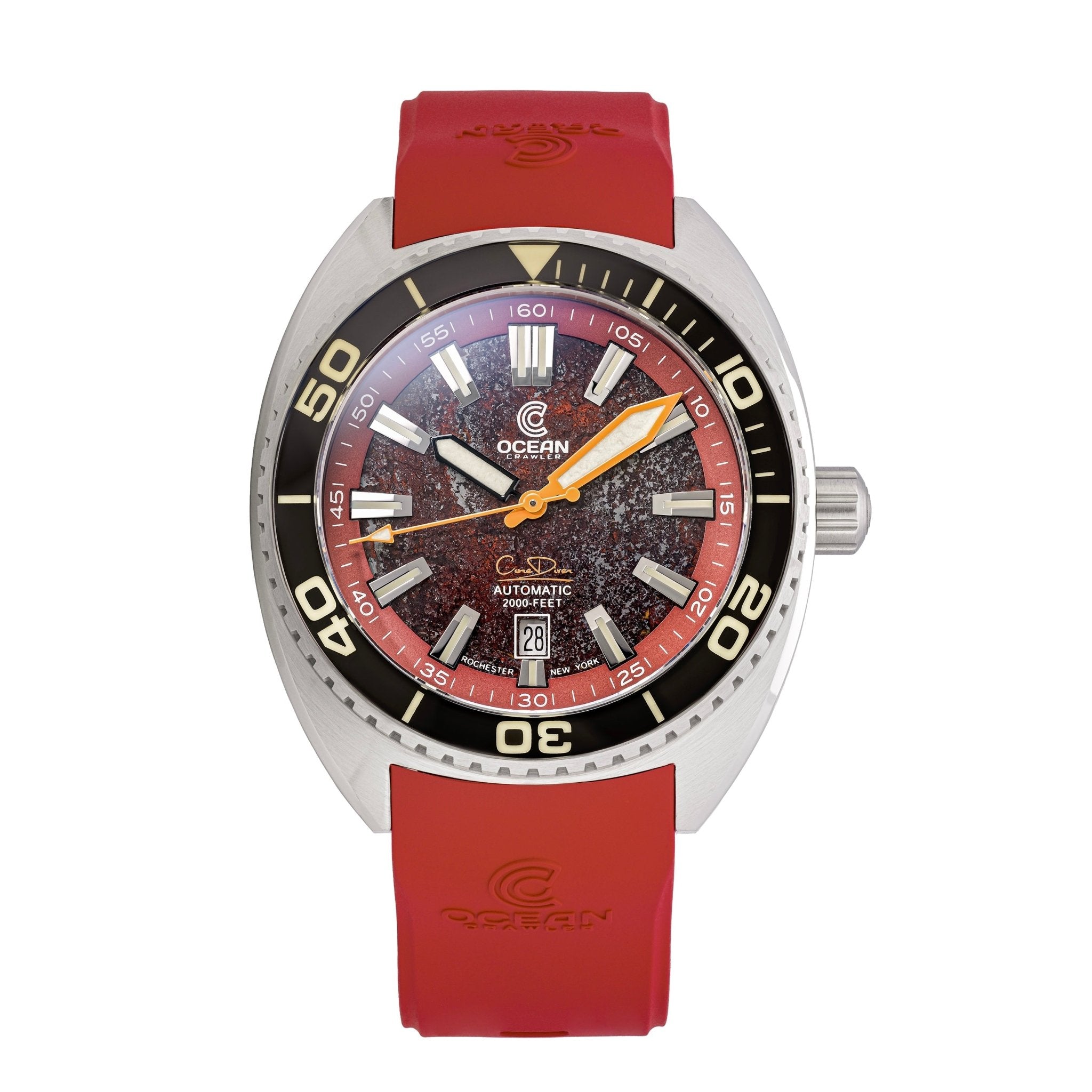 Core Diver - Rubellite Edition - 2 Straps Included! - Ocean Crawler Watch Co.