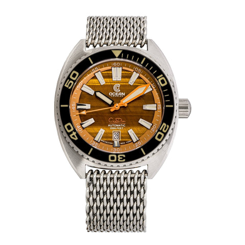 Core Diver - Tiger's Eye Edition - 2 Straps Included! - Preorder - Ocean Crawler Watch Co.
