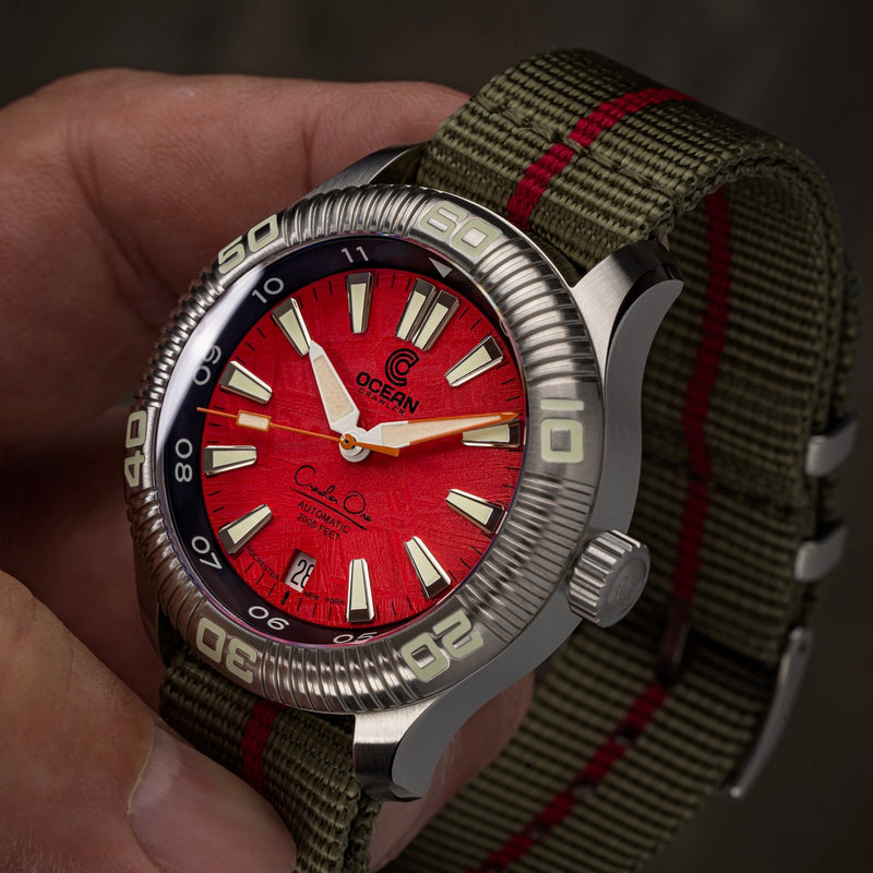 Crawler One - Red Star Meteorite LE - Ocean Crawler Watch Co.