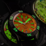 Dream Diver Dark Seas - Orange Reef - Ocean Crawler Watch Co.