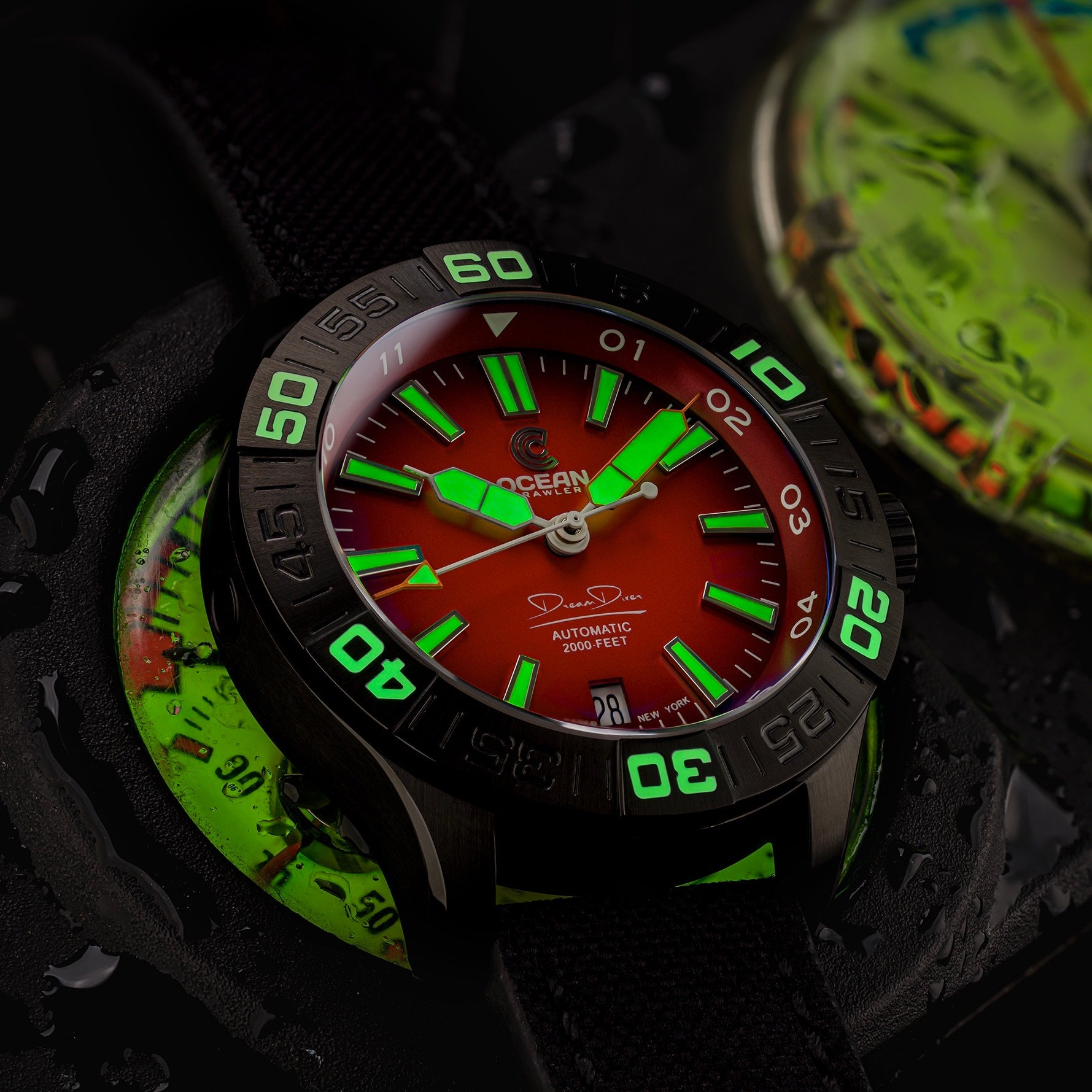 Dream Diver Dark Seas - Red Tempest - Ocean Crawler Watch Co.