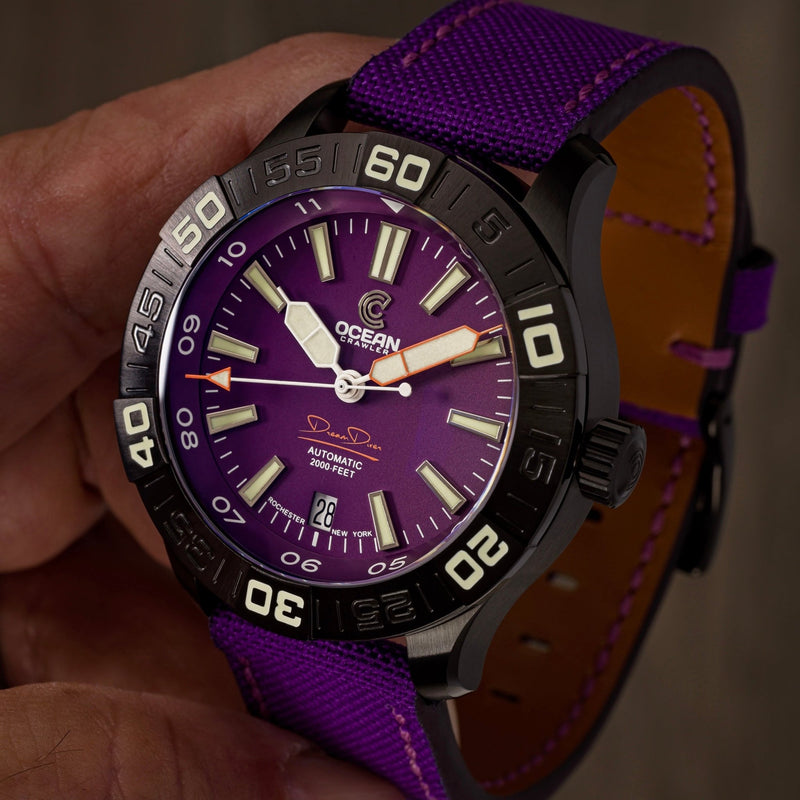 Dream Diver Dark Seas - Twilight Purple - Ocean Crawler Watch Co.