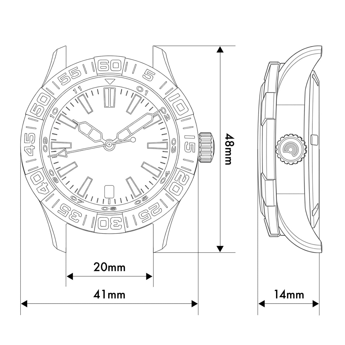Dream Diver - Polar Ice Meteorite - Ocean Crawler Watch Co.