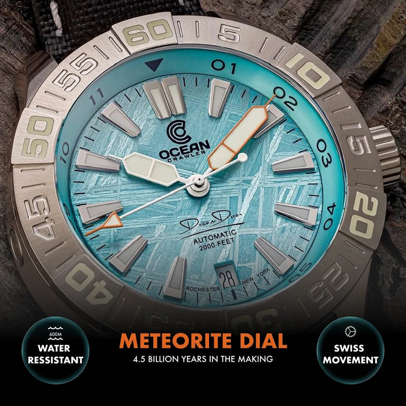 Dream Diver - Polar Ice Meteorite - Ocean Crawler Watch Co.