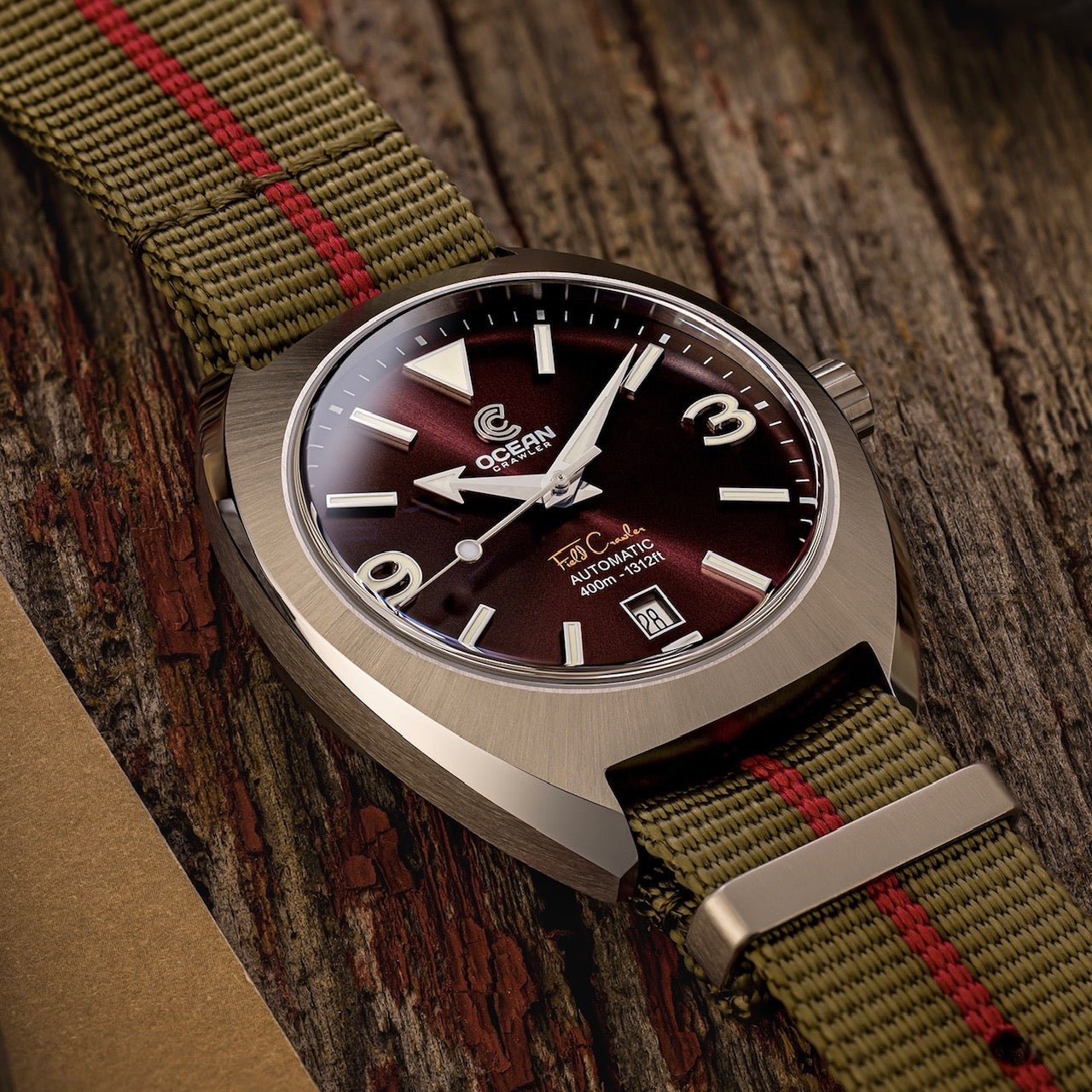 Field Crawler - Crimson Abyss - 3 Straps Included! - Preorder - Ocean Crawler Watch Co.