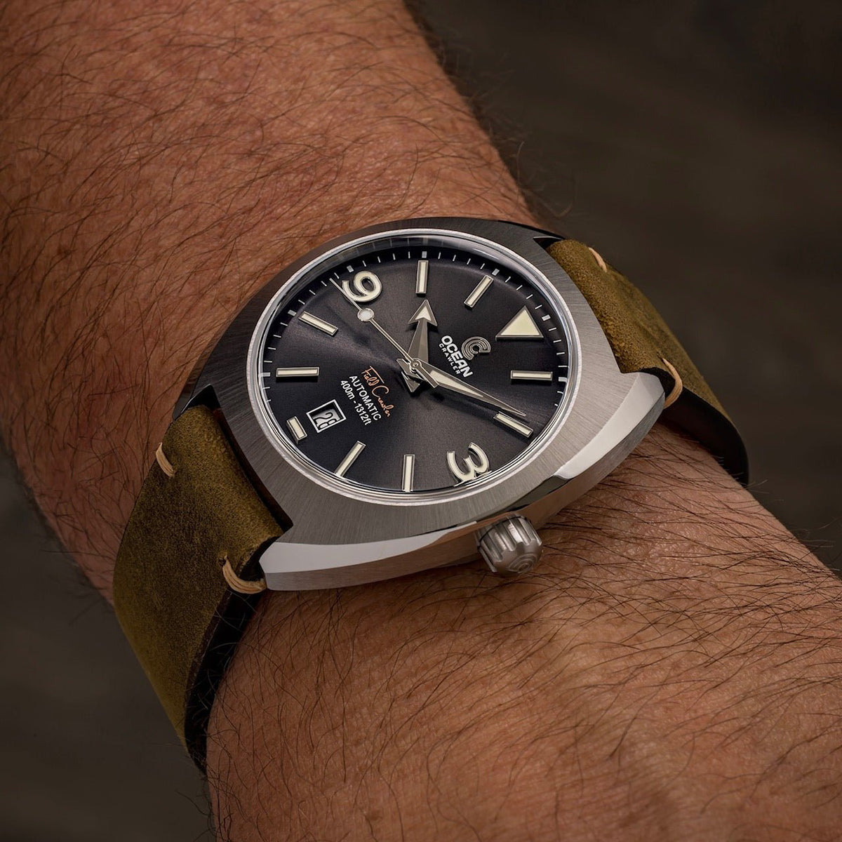 Field Crawler - Rhodium Specter - 3 Straps Included! - Preorder - Ocean Crawler Watch Co.