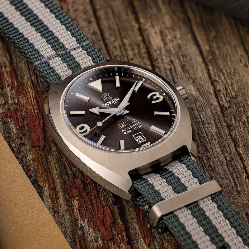 Field Crawler - Rhodium Specter - 3 Straps Included! - Preorder - Ocean Crawler Watch Co.