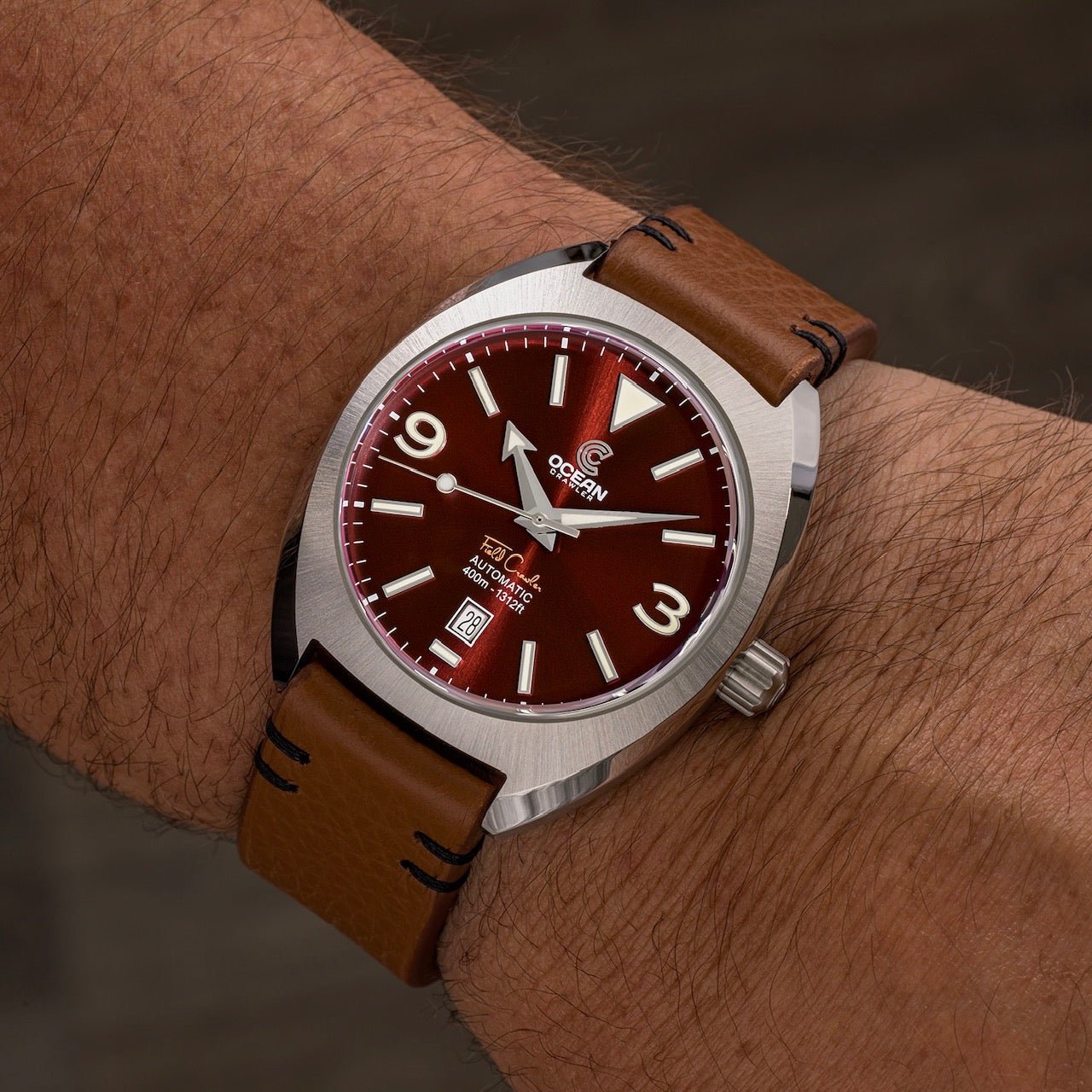 Field Crawler - Sunburst Red – Ocean Crawler Watch Co.