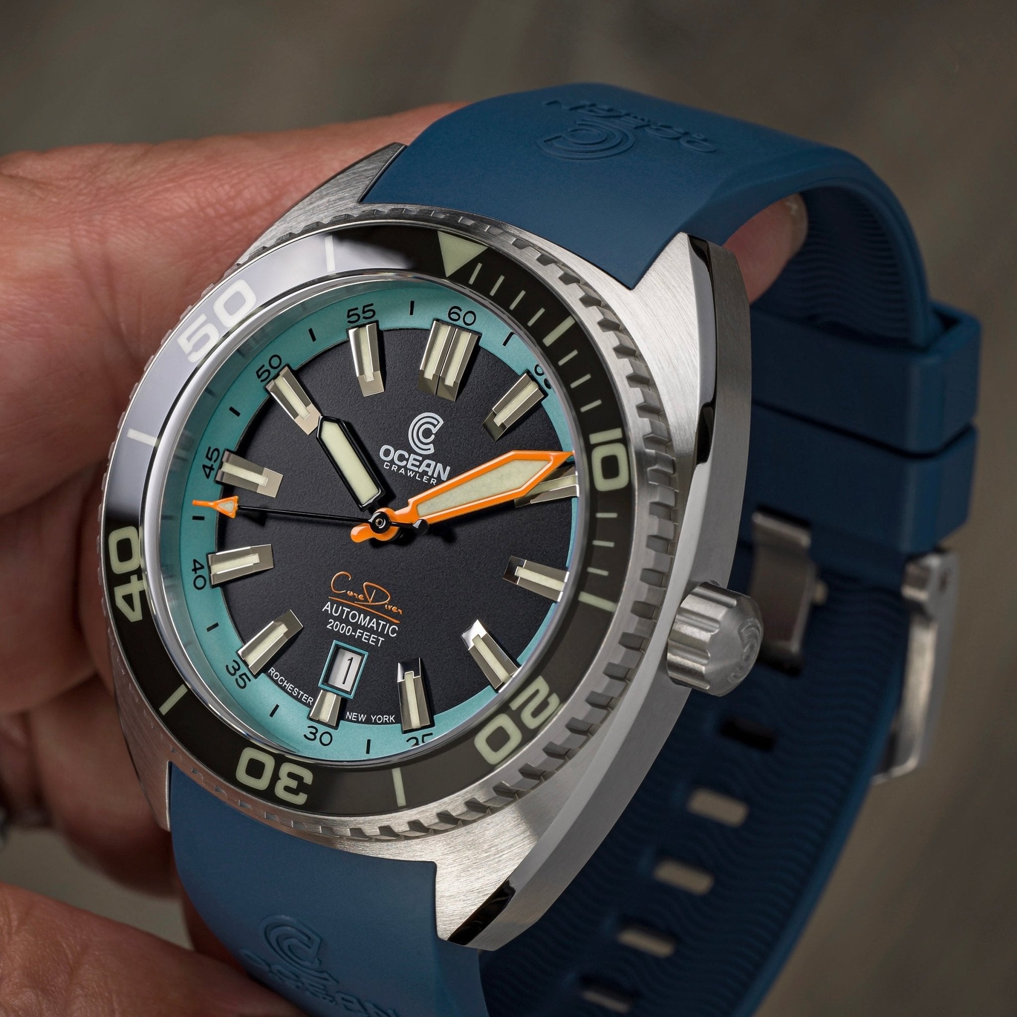 Ocean Crawler Aquatic Prototype - Blue - Ocean Crawler Watch Co.