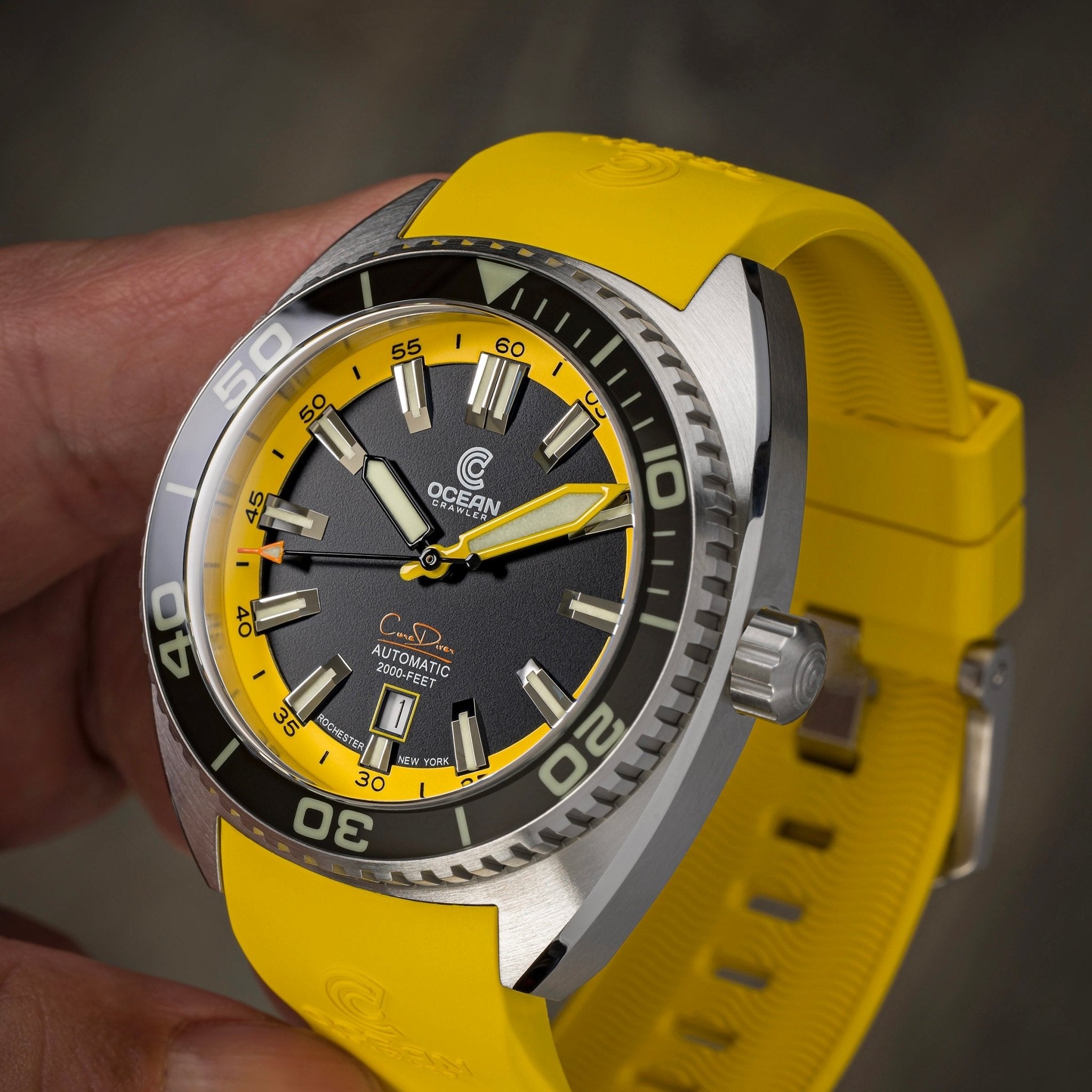 Ocean Crawler Aquatic Prototype - Yellow - Ocean Crawler Watch Co.