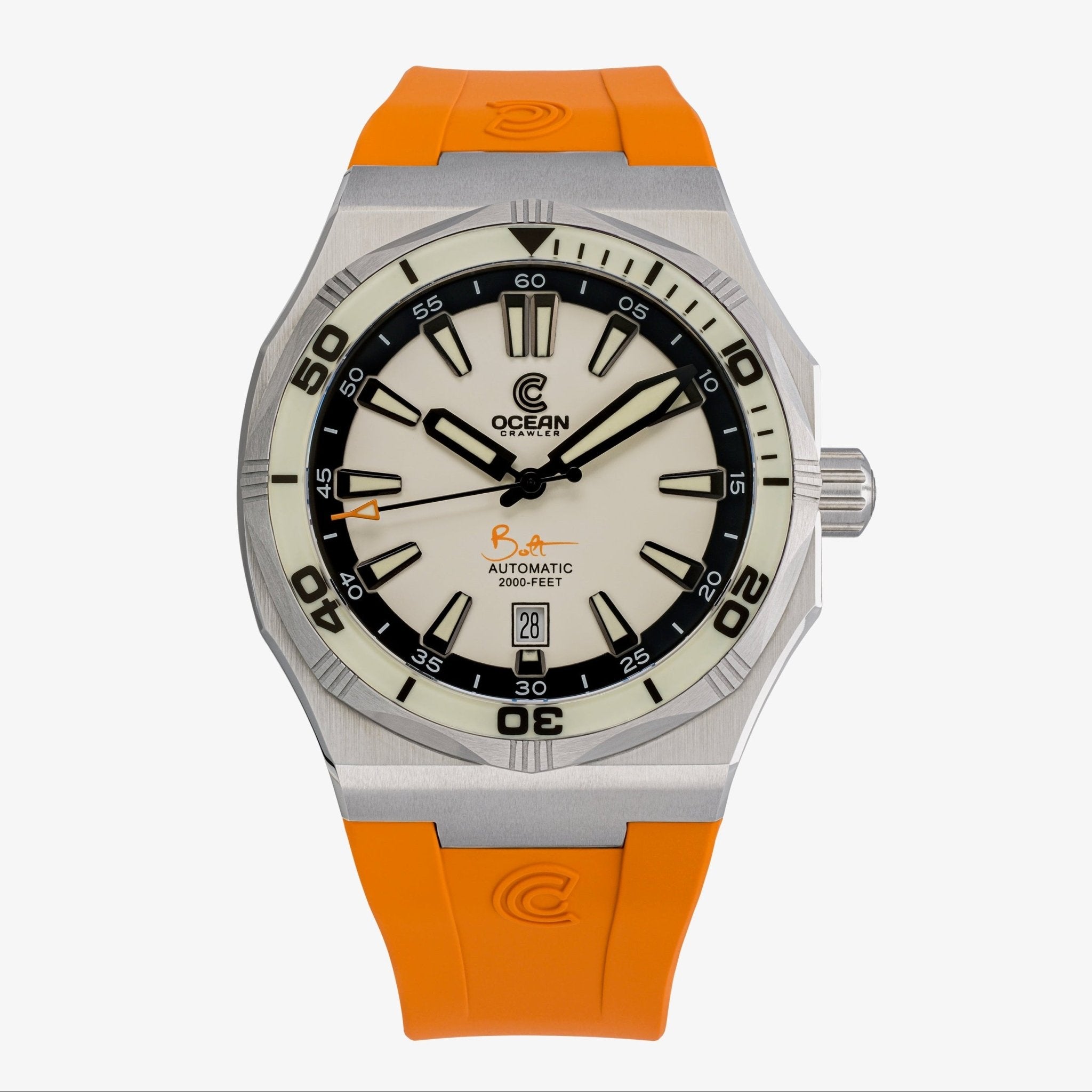 Ocean Crawler Bolt - LumeWave Edition - Orange - Ocean Crawler Watch Co.
