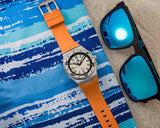Ocean Crawler Bolt - LumeWave Edition - Orange - Ocean Crawler Watch Co.
