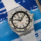 Ocean Crawler Bolt - LumeWave Edition - White - Ocean Crawler Watch Co.