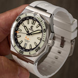 Ocean Crawler Bolt - LumeWave Edition - White - Ocean Crawler Watch Co.