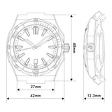 Ocean Crawler Bolt - LumeWave Edition - White - Integrated bracelet Included! - Ocean Crawler Watch Co.