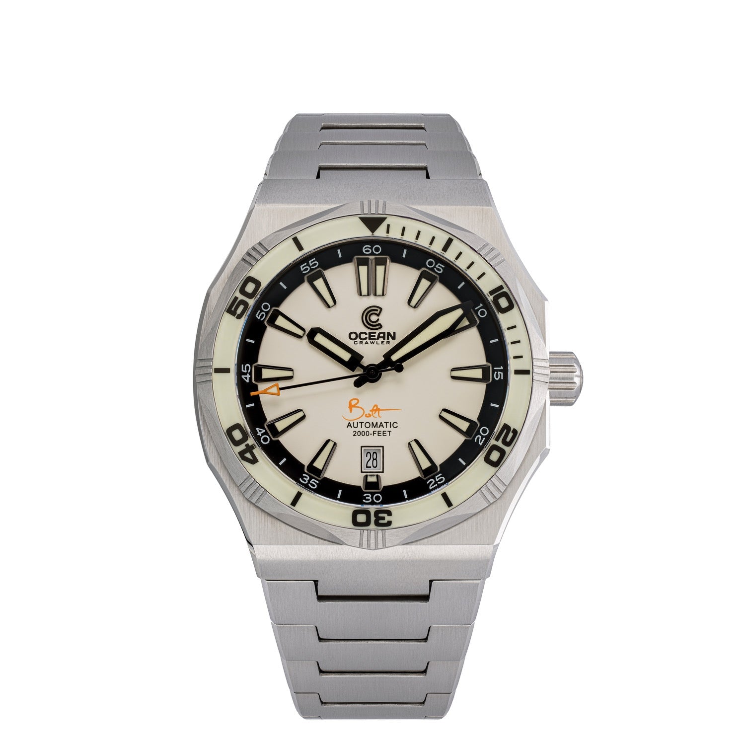 Ocean Crawler Bolt - LumeWave Edition - Yellow - Ocean Crawler Watch Co.