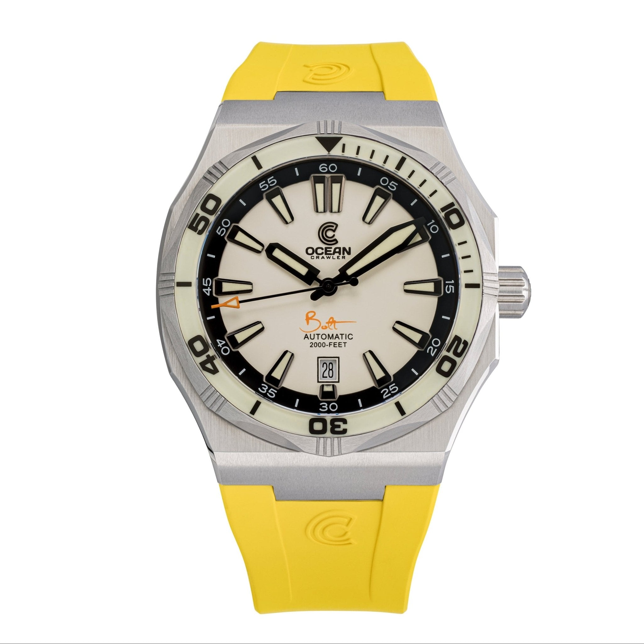 Ocean Crawler Bolt - LumeWave Edition - Yellow - Ocean Crawler Watch Co.