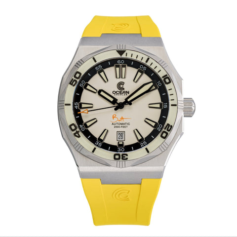 Ocean Crawler Bolt - LumeWave Edition - Yellow - Ocean Crawler Watch Co.