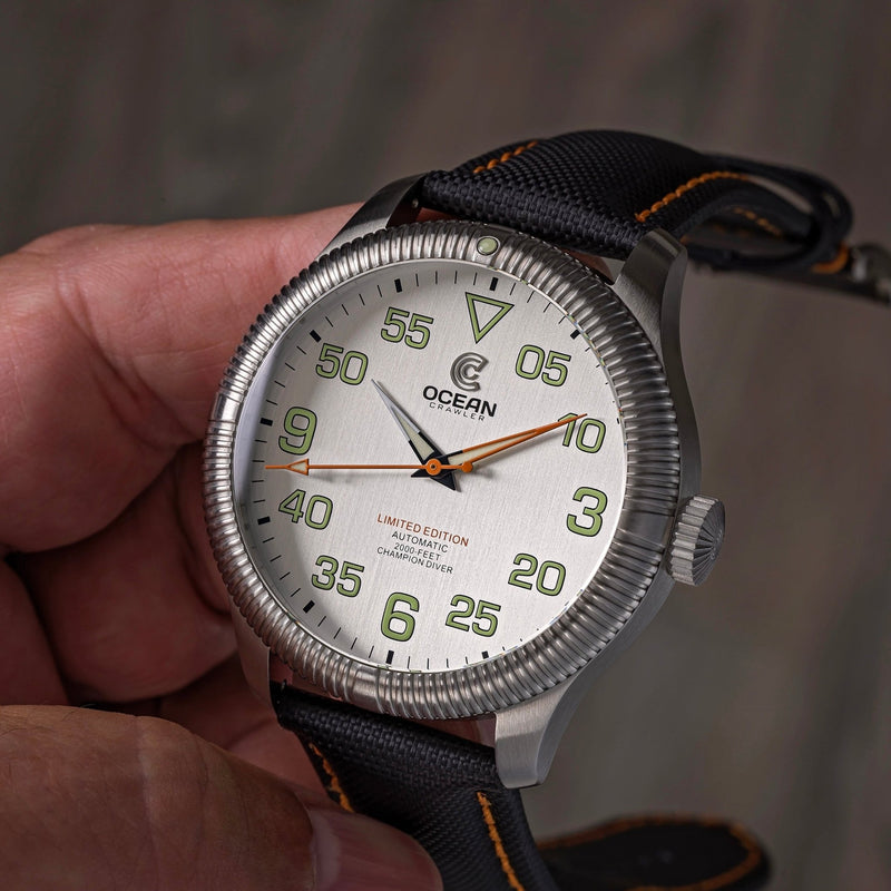 Ocean Crawler Champion LE- Prototype - Silver - Ocean Crawler Watch Co.