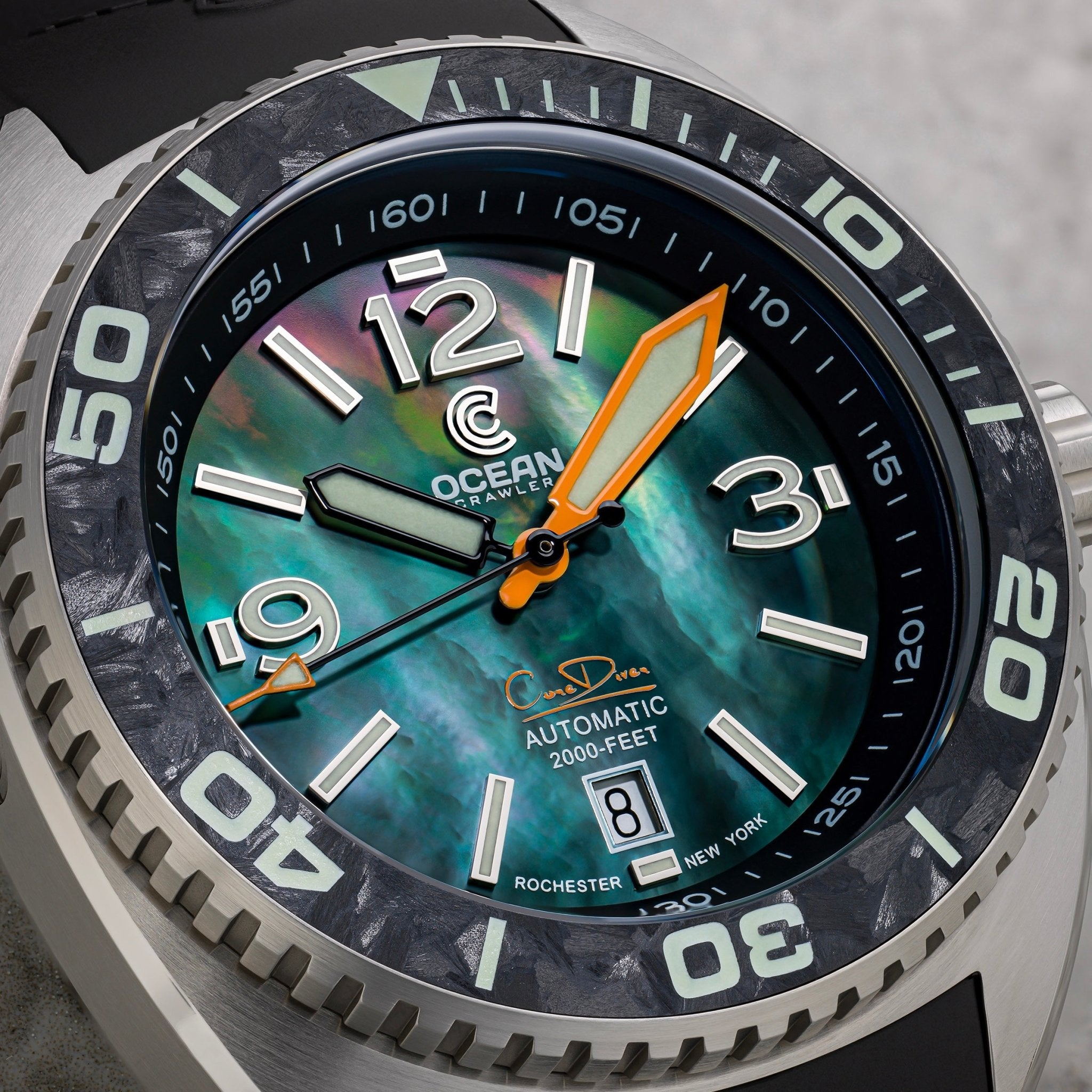 Core Diver - Black Mother of Pearl - Carbon Fiber Bezel - Final