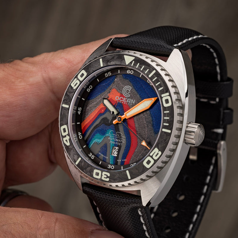 Ocean Crawler Core Diver - Fordite - Sample - Ocean Crawler Watch Co.